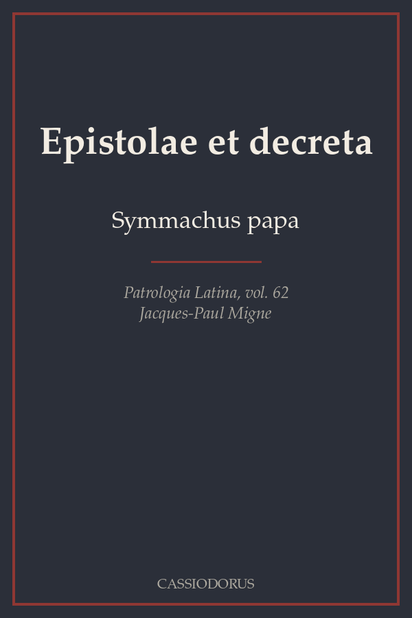 Epistolae et decreta cover