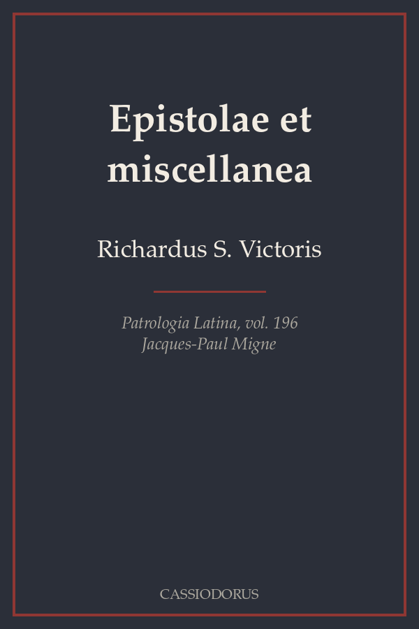 Epistolae et miscellanea cover