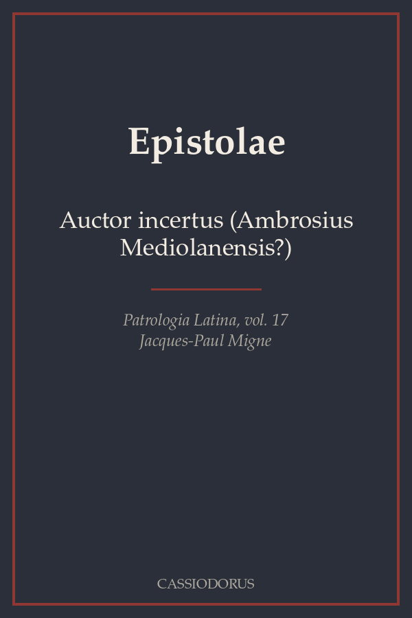 Epistolae cover