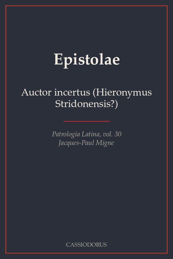 Epistolae cover