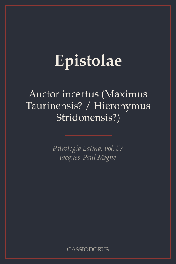 Epistolae cover