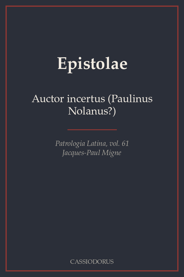 Epistolae cover