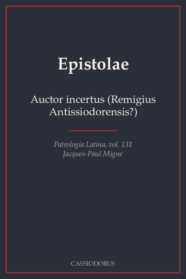 Epistolae cover