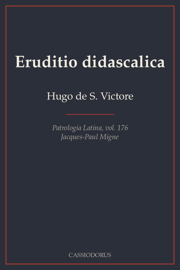 Eruditio didascalica cover