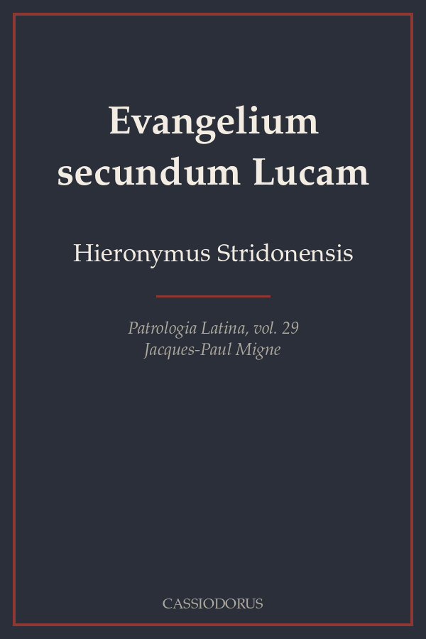 Evangelium secundum Lucam cover
