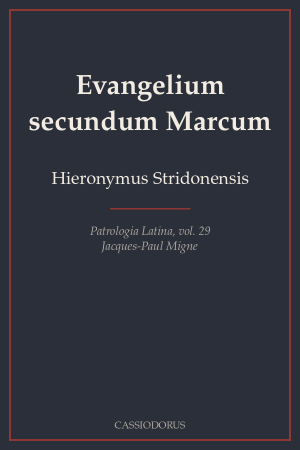 Evangelium secundum Marcum cover