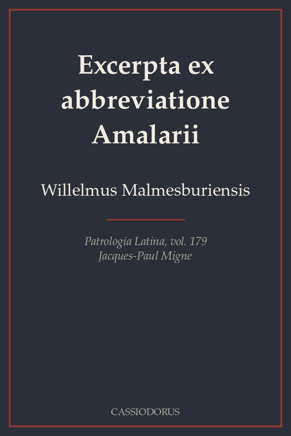 Excerpta ex abbreviatione Amalarii cover