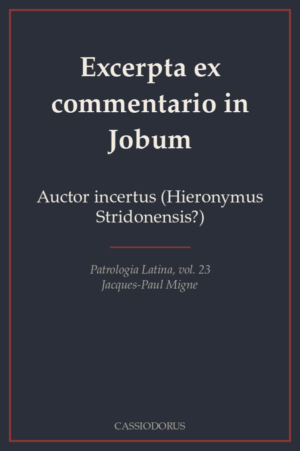 Excerpta ex commentario in Jobum cover