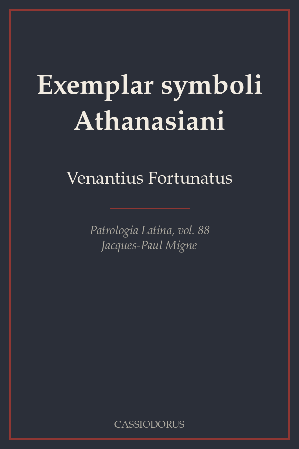 Exemplar symboli Athanasiani cover