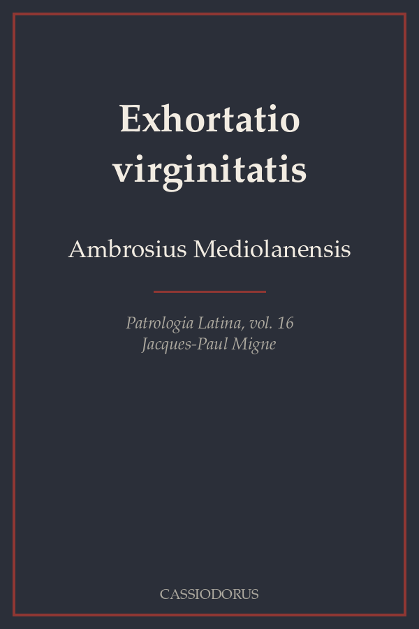 Exhortatio virginitatis cover
