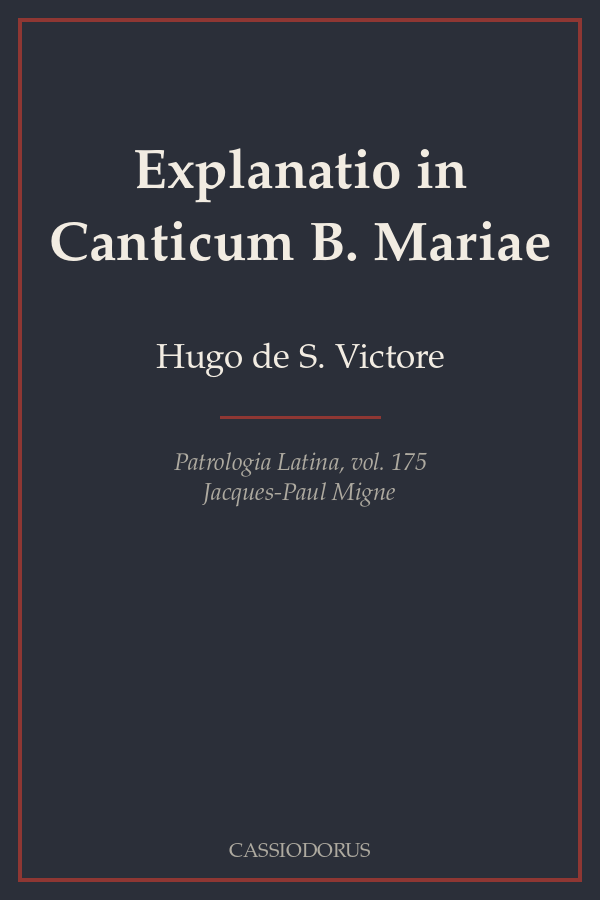 Explanatio in Canticum B. Mariae cover