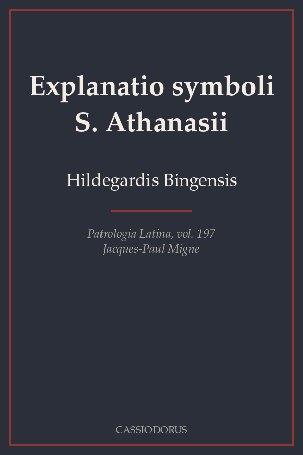 Explanatio symboli S. Athanasii cover