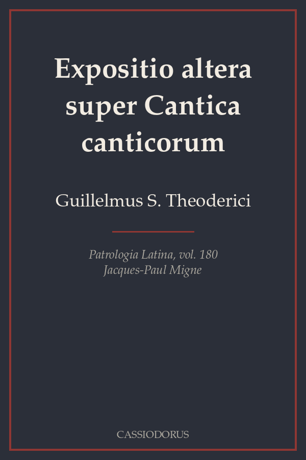 Expositio altera super Cantica canticorum cover