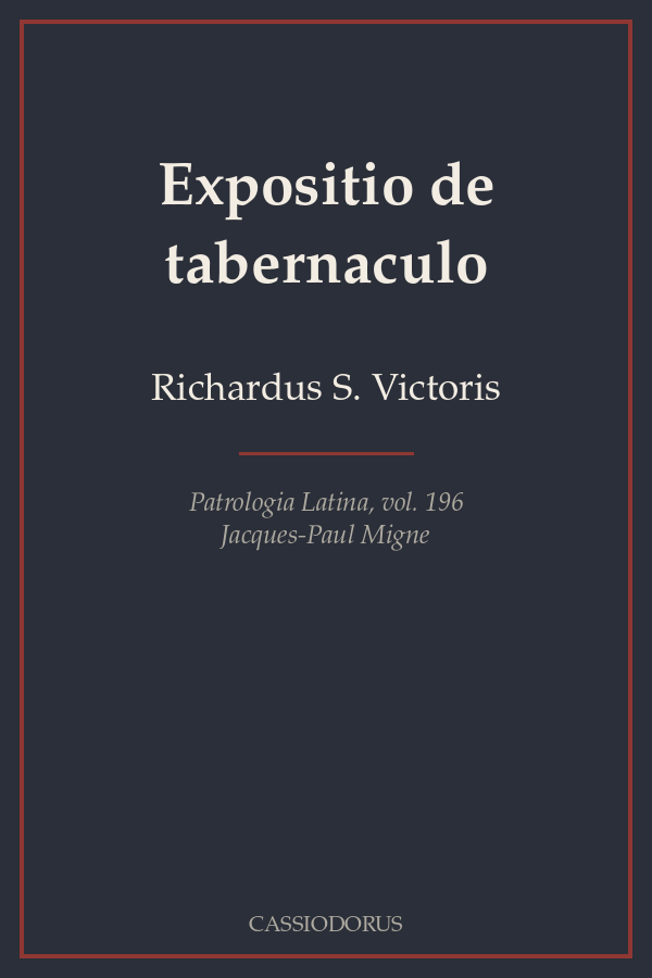 Expositio de tabernaculo cover