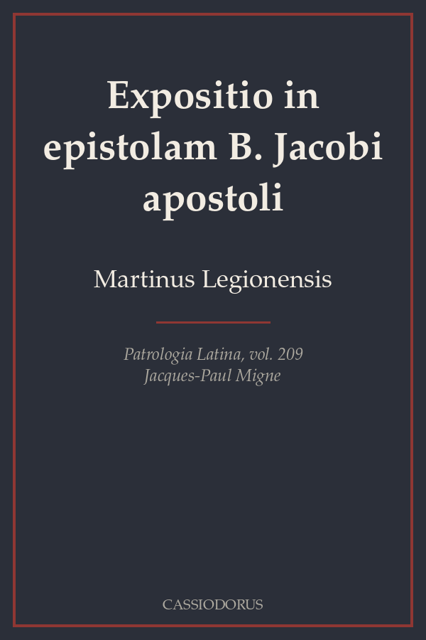 Expositio in epistolam B. Jacobi apostoli cover