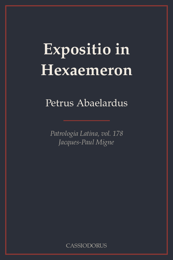 Expositio in Hexaemeron cover
