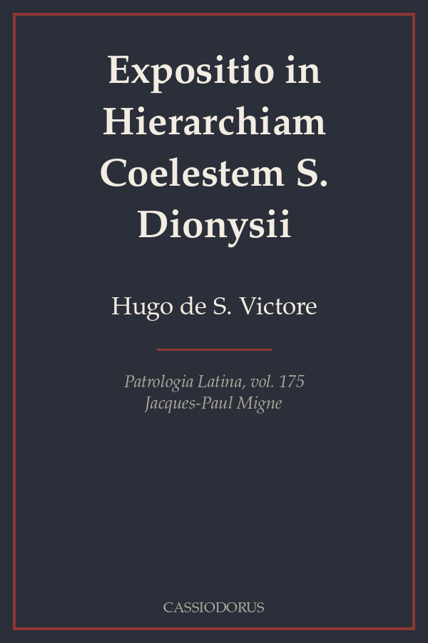 Expositio in Hierarchiam Coelestem S. Dionysii cover