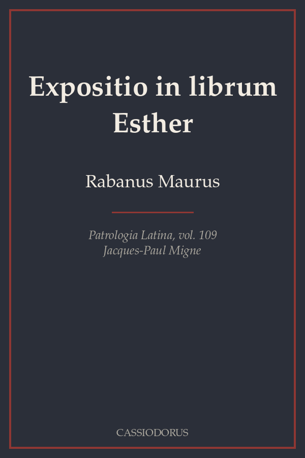 Expositio in librum Esther cover