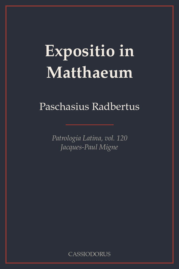 Expositio in Matthaeum cover
