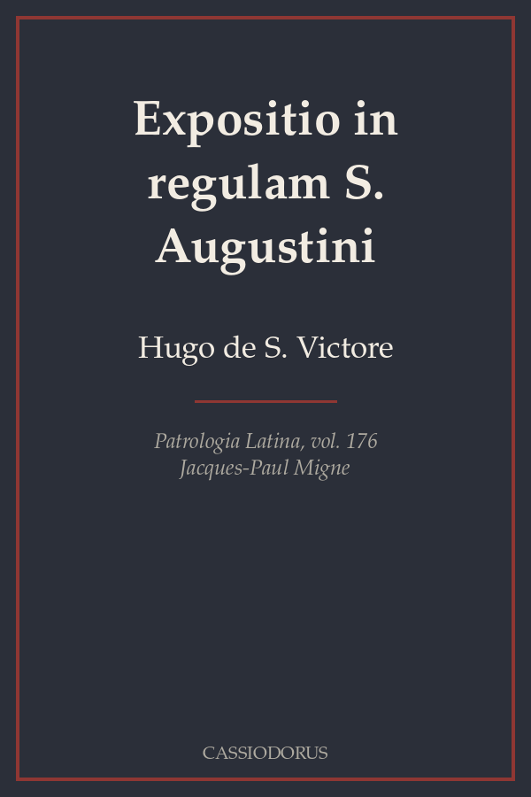 Expositio in regulam S. Augustini cover