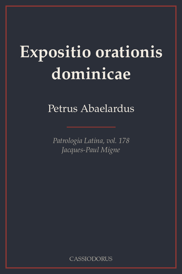 Expositio orationis dominicae cover