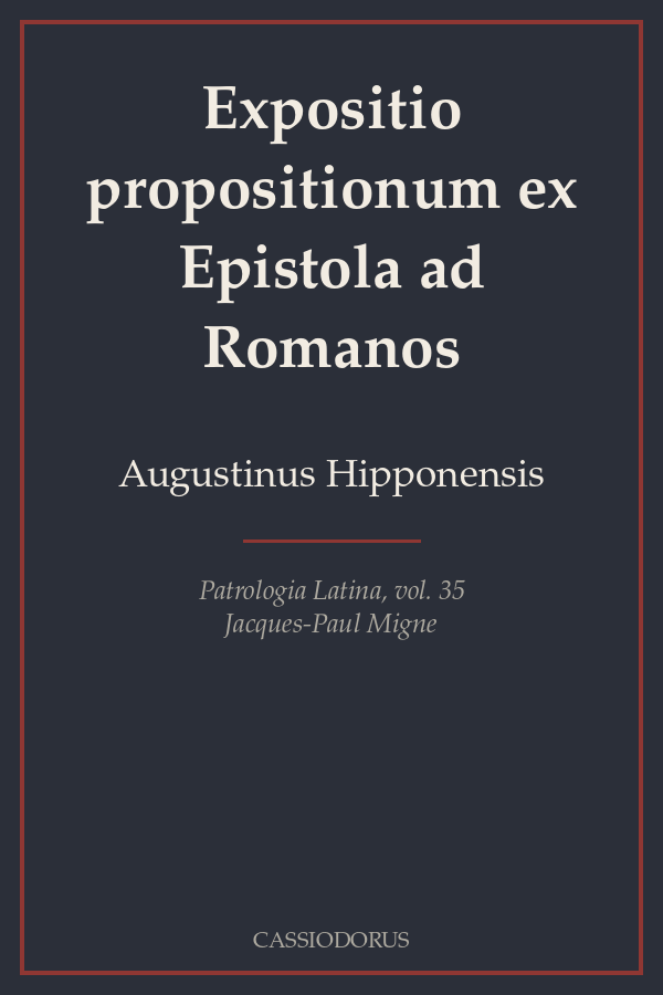 Expositio propositionum ex Epistola ad Romanos cover