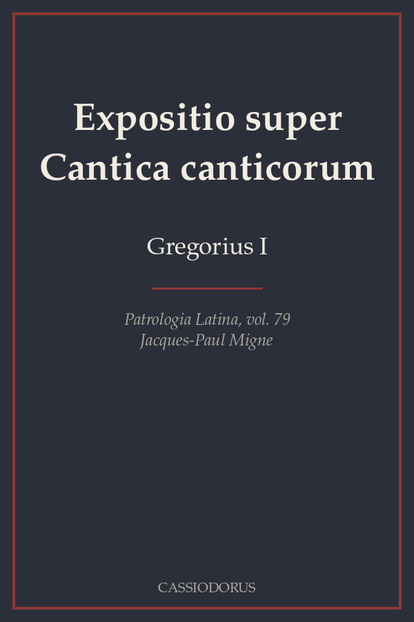 Expositio super Cantica canticorum cover