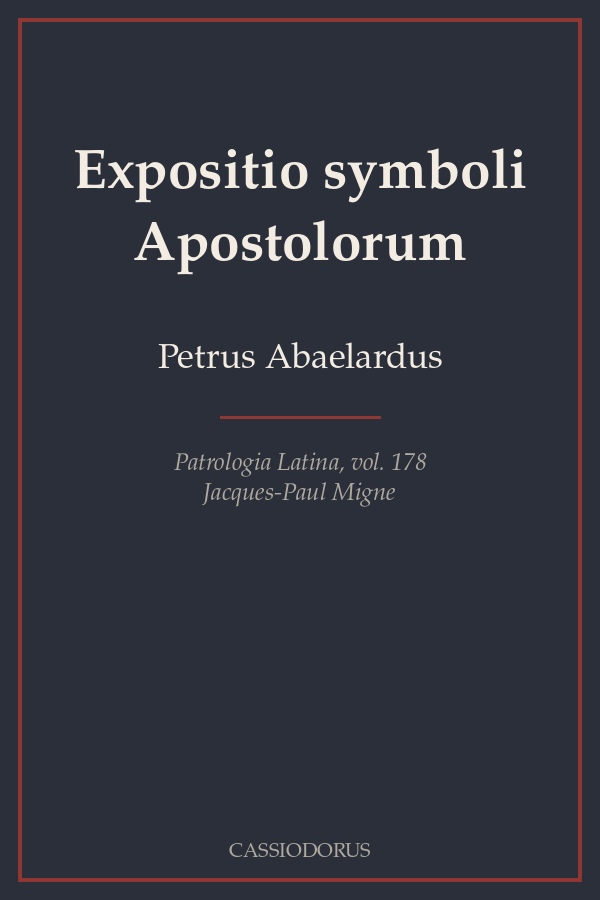 Expositio symboli Apostolorum cover