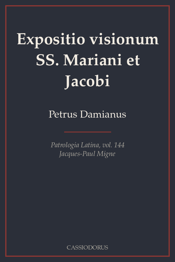 Expositio visionum SS. Mariani et Jacobi cover