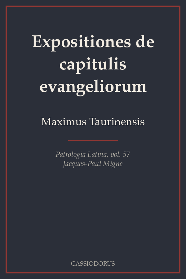 Expositiones de capitulis evangeliorum cover
