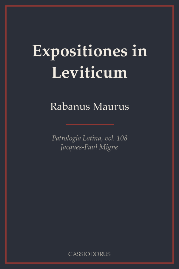 Expositiones in Leviticum cover