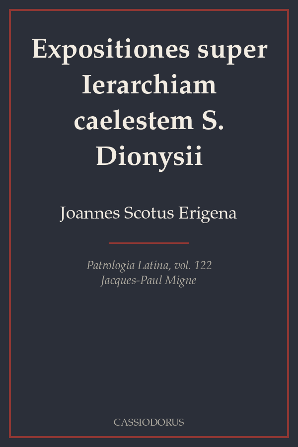 Expositiones super Ierarchiam caelestem S. Dionysii cover
