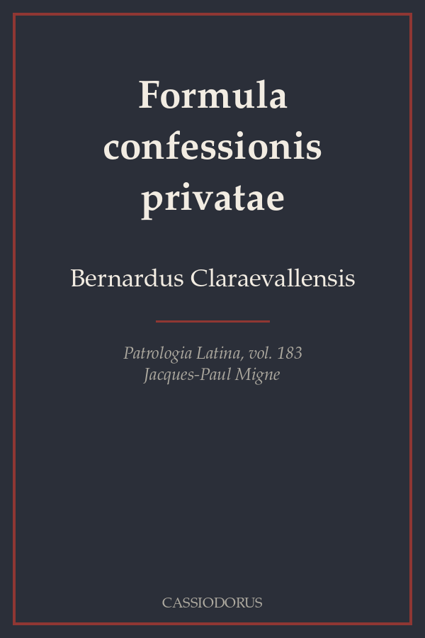 Formula confessionis privatae cover