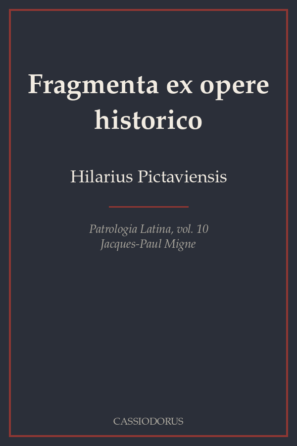 Fragmenta ex opere historico cover