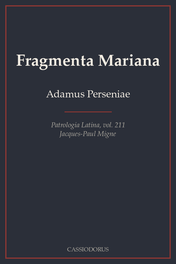 Fragmenta Mariana cover