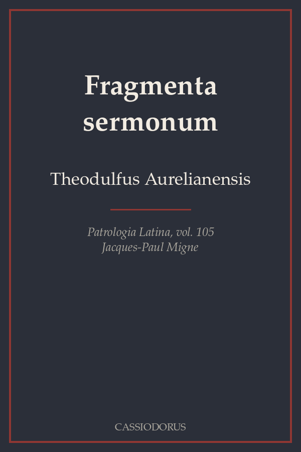 Fragmenta sermonum cover