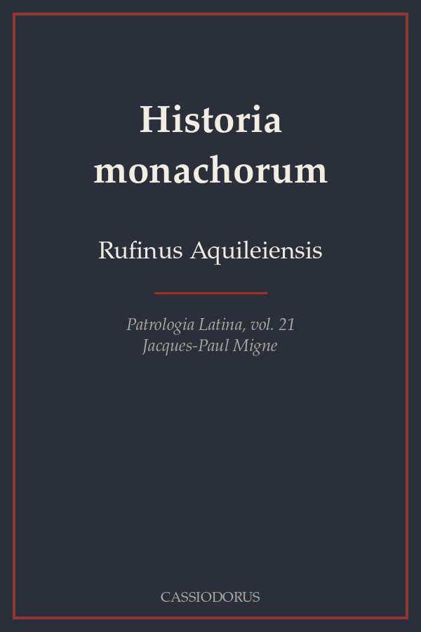Historia monachorum cover