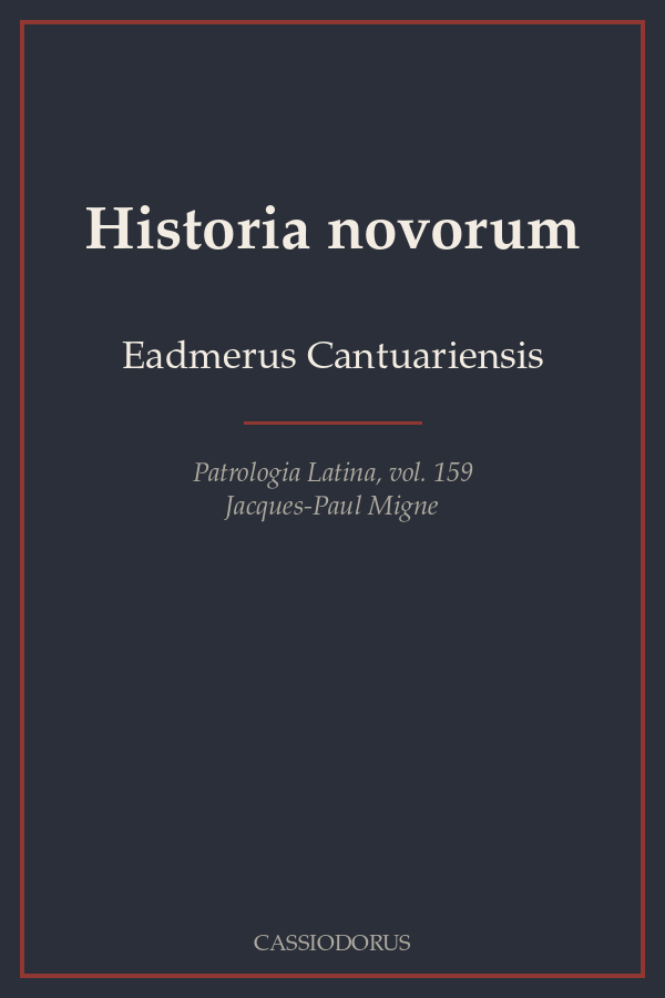 Historia novorum cover