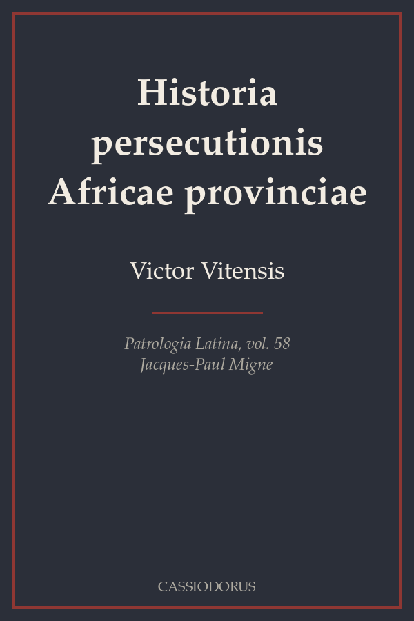 Historia persecutionis Africae provinciae cover