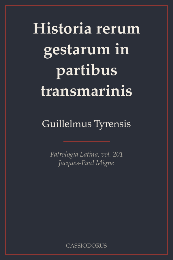 Historia rerum gestarum in partibus transmarinis cover