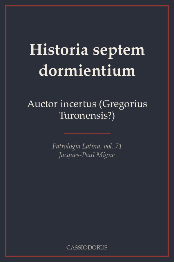 Historia septem dormientium cover