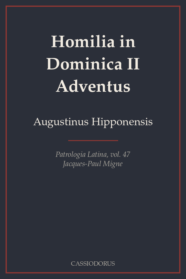 Homilia in Dominica II Adventus cover