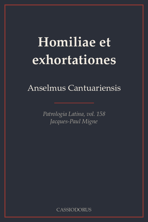Homiliae et exhortationes cover