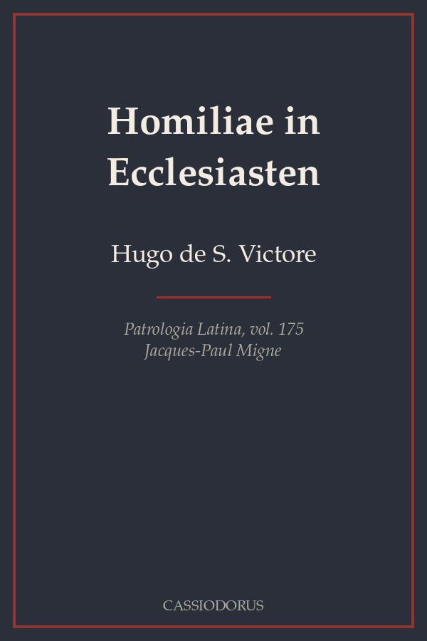 Homiliae in Ecclesiasten cover