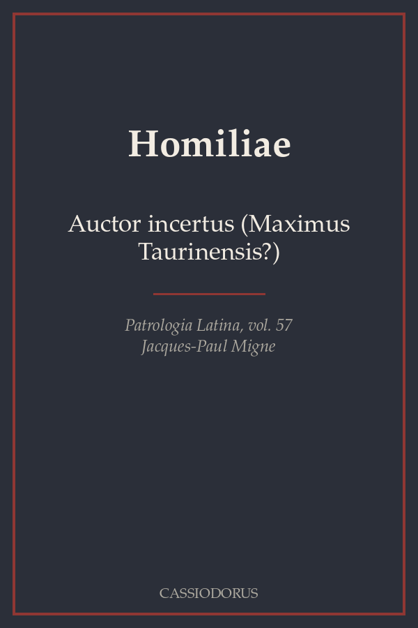 Homiliae cover