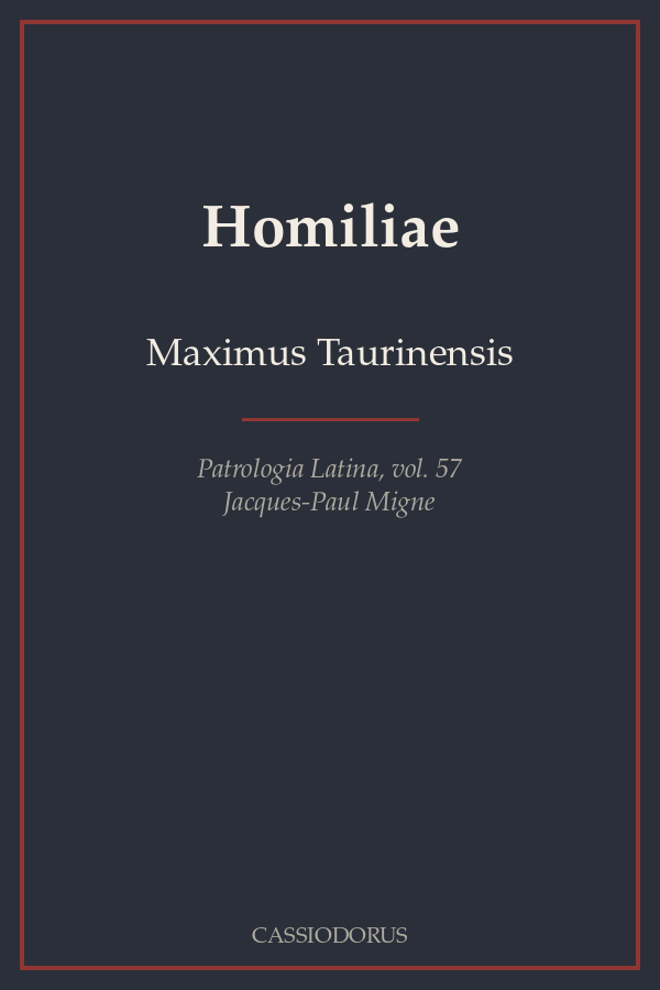 Homiliae cover