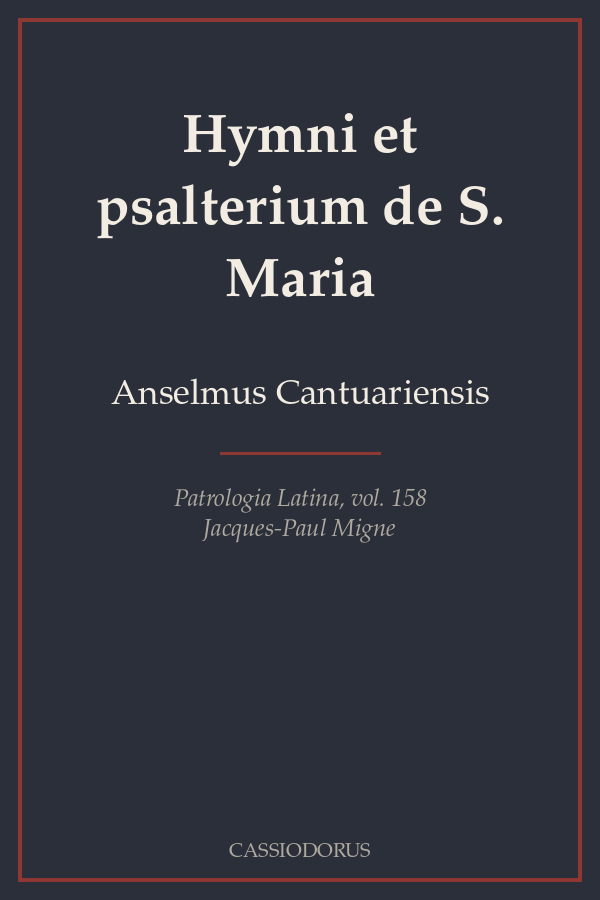 Hymni et psalterium de S. Maria cover