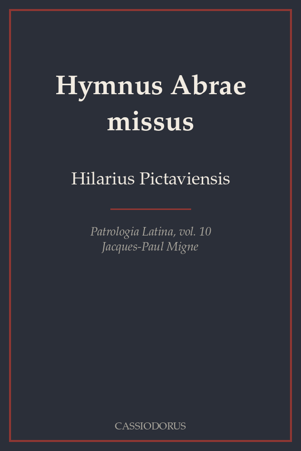 Hymnus Abrae missus cover