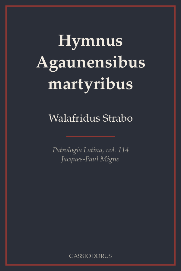 Hymnus Agaunensibus martyribus cover