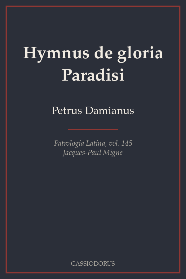 Hymnus de gloria Paradisi cover